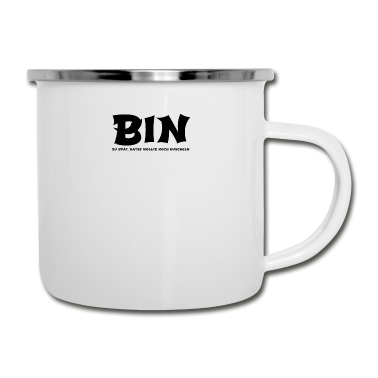 Katzen Emaille Tasse - katze - Katze wollte kuscheln