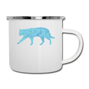 Katzen Emaille Tasse - KATZE Katze