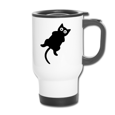 Katzen Thermobecher - Schwarze Katze