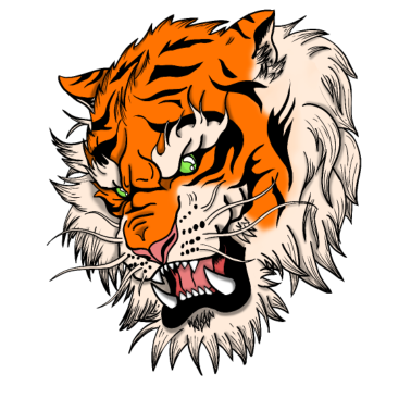 Motiv Katze Japanischer Tiger Tattoo Design Zeichnung