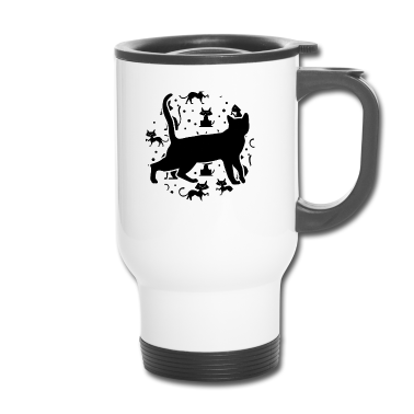 Katzen Thermobecher - Katze mit Katzen und Kätzchen - Katzen