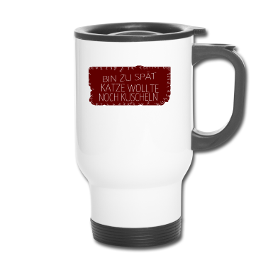 Katzen Thermobecher - katze - Katze wollte kuscheln