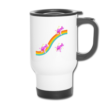 Katzen Thermobecher - Katzen Regenbogen Katze