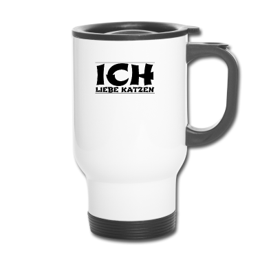 Katzen Thermobecher - katze - Ich liebe Katzen