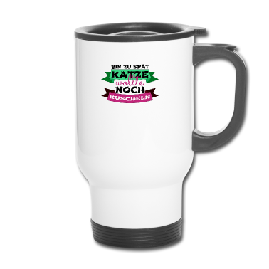 Katzen Thermobecher - katze - Katze wollte kuscheln