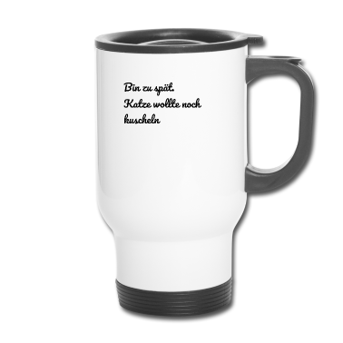 Katzen Thermobecher - katze - Katze wollte kuscheln