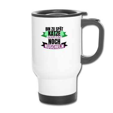 Katzen Thermobecher - katze - Katze wollte kuscheln