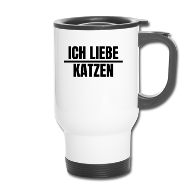 Katzen Thermobecher - katze - Ich liebe Katzen