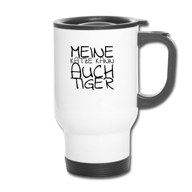 Katzen Thermobecher - katze - meine Katze kann auch Tiger