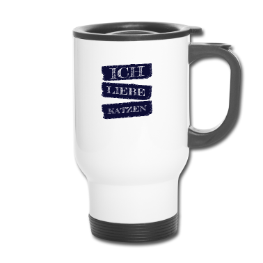 Katzen Thermobecher - katze - Ich liebe Katzen