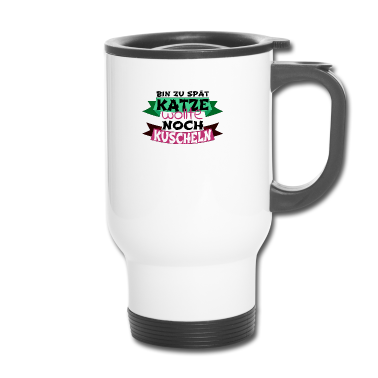 Katzen Thermobecher - katze - Katze wollte kuscheln