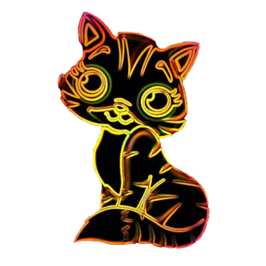Motiv Katze, Katzen, Neon-Katze
