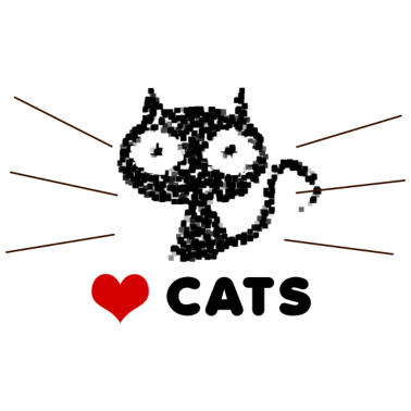 Motiv Ich liebe Katzen