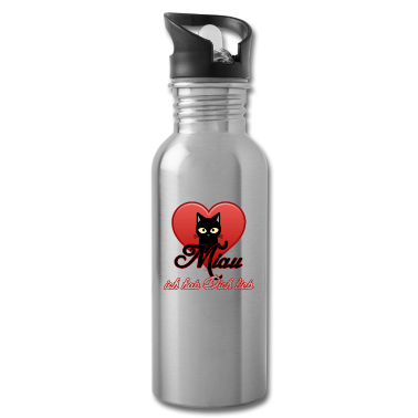 Katzen Trinkflasche - Miau Liebe Katzen, Tiere, Fun, Geschenk Sprüche