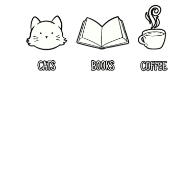 Motiv Katze Katzen Bücher Buch Kaffee Cafe Geschenk