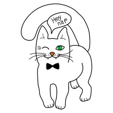 Motiv coole Katze Hey na!