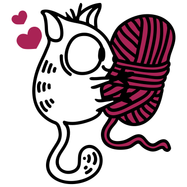 Motiv Katze liebt Wolle