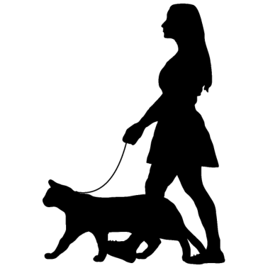 Motiv Gassi gehen mit Katze