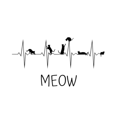 Motiv Meow Katze Herzschlag