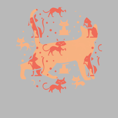 Motiv Katze mit Katzen und Kätzchen - Katzen