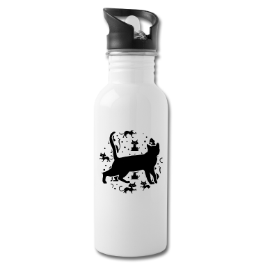 Katzen Trinkflasche - Katze mit Katzen und Kätzchen - Katzen