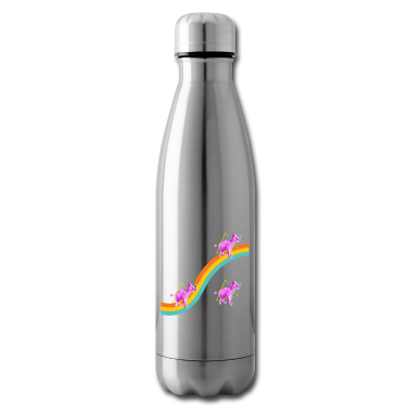 Katzen Trinkflasche - Katzen Regenbogen Katze