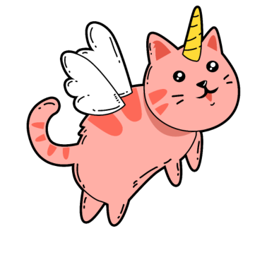 Motiv Einhorn Katze Flügel
