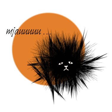 Motiv Schwarze Katze sagt mjau ...