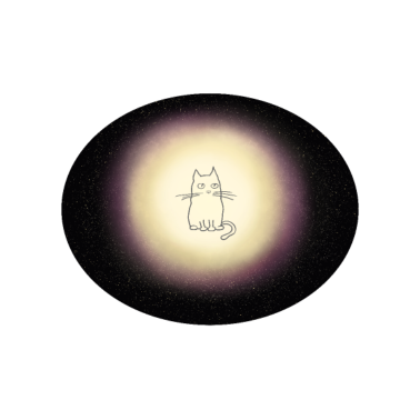 Motiv Süße kosmische Katze Zeichnung Design