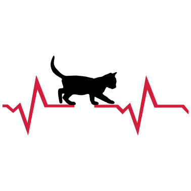 Motiv Katze und Herzschlag