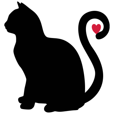 Motiv katze schwarz herz