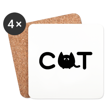 Katzen Untersetzer - Katze Katze
