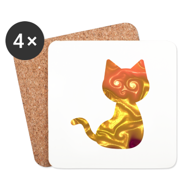 Katzen Untersetzer - Katze Katze
