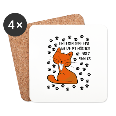 Katzen Untersetzer - KATZE - KATZE - KATZE - KATZE