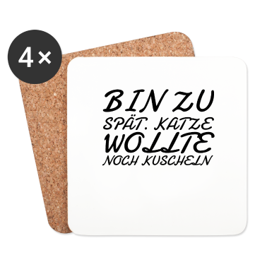 Katzen Untersetzer - katze - Katze wollte kuscheln