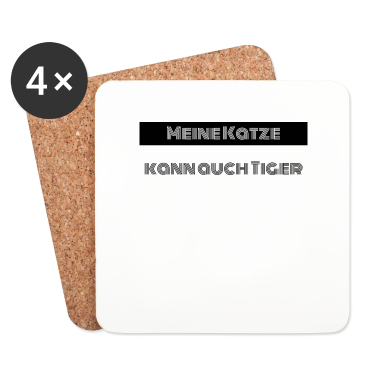 Katzen Untersetzer - katze - meine Katze kann auch Tiger