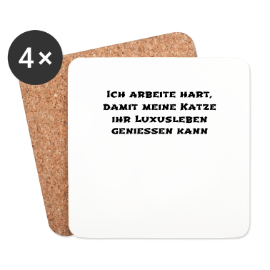 Katzen Untersetzer - katze - Luxusleben einer Katze