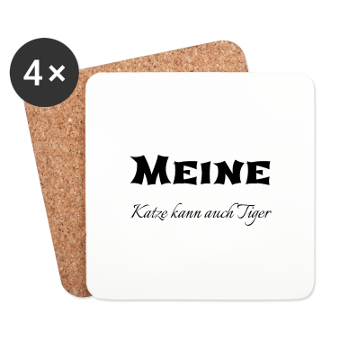 Katzen Untersetzer - katze - meine Katze kann auch Tiger