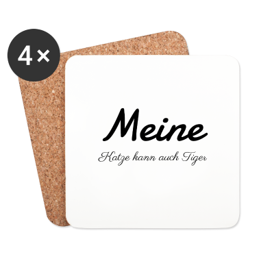 Katzen Untersetzer - katze - meine Katze kann auch Tiger