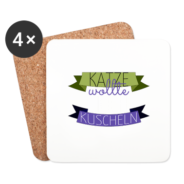 Katzen Untersetzer - katze - Katze wollte kuscheln