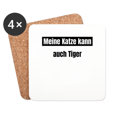 Katzen Untersetzer - katze - meine Katze kann auch Tiger