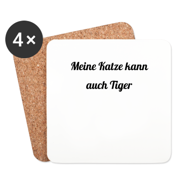 Katzen Untersetzer - katze - meine Katze kann auch Tiger