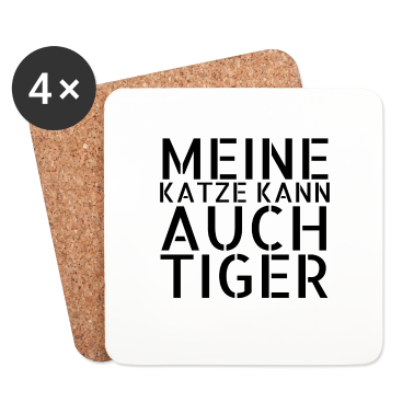 Katzen Untersetzer - katze - meine Katze kann auch Tiger
