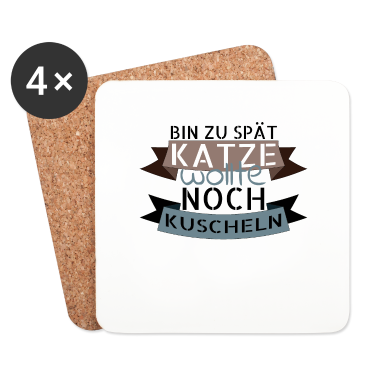 Katzen Untersetzer - katze - Katze wollte kuscheln