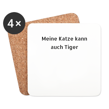 Katzen Untersetzer - katze - meine Katze kann auch Tiger