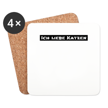 Katzen Untersetzer - katze - Ich liebe Katzen