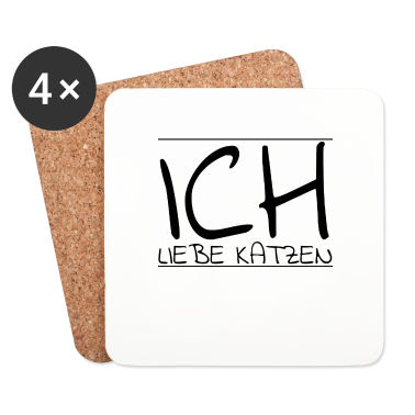 Katzen Untersetzer - katze - Ich liebe Katzen