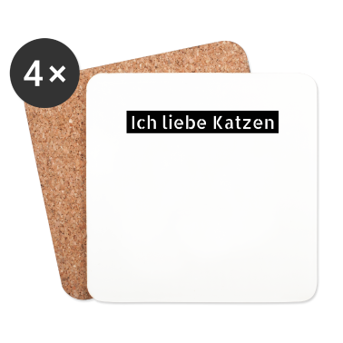 Katzen Untersetzer - katze - Ich liebe Katzen