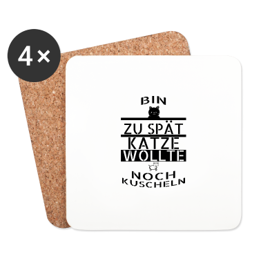 Katzen Untersetzer - katze - Katze wollte kuscheln