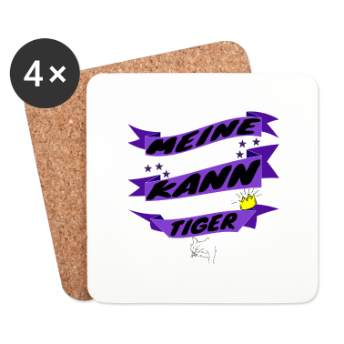 Katzen Untersetzer - katze - meine Katze kann auch Tiger